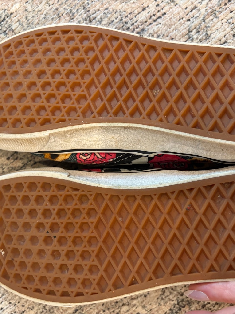 Vans Slip-On Floral Leopard Check Canvas Shoes - Pink/Black/Yellow - Picture 5 of 7